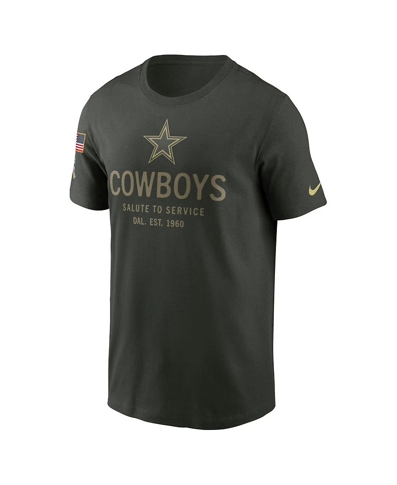Nike Men's Forest Green Dallas Cowboys 2025 Salute to Service Sideline Primary Edge Dri-fit T-Shirt