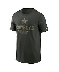 Nike Men's Forest Green Dallas Cowboys 2025 Salute to Service Sideline Primary Edge Dri-fit T-Shirt