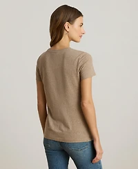 Lauren Ralph Women's Beaded-Crest Jersey T-Shirt
