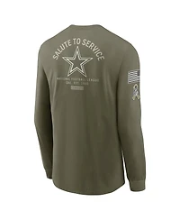 Nike Men's Olive Dallas Cowboys 2025 Salute to Service Long Sleeve T-Shirt