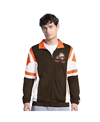 Starter Men's Brown Cleveland Browns Contender Logo Full-Zip Track Jacket