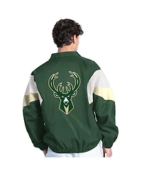 Starter Men's Hunter Green Milwaukee Bucks Yard Line Full-Zip Jacket