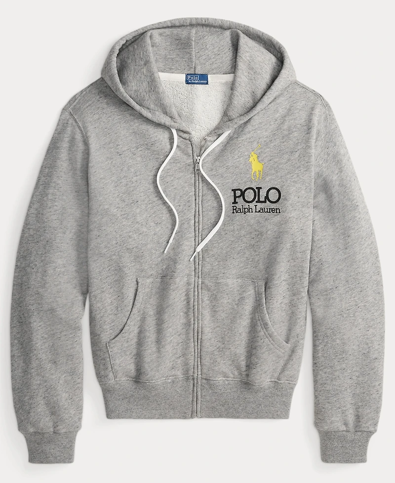 Polo Ralph Lauren Women's Big Pony Lightweight Fleece Zip Hoodie Sweatshirt