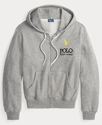 Polo Ralph Lauren Women's Big Pony Lightweight Fleece Zip Hoodie Sweatshirt