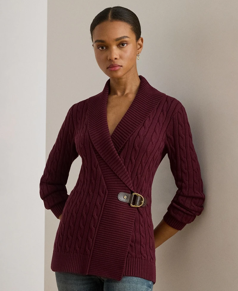 Lauren Ralph Women's Buckled Cotton Sweater