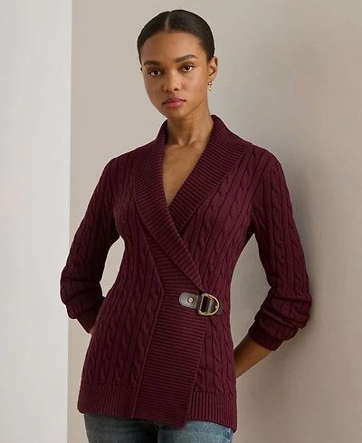 Lauren Ralph Women's Buckled Cotton Sweater