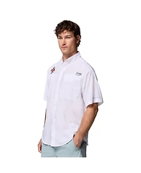 Columbia Men's White Tennessee Volunteers Tamiami Omni-Shade Button-Down Shirt