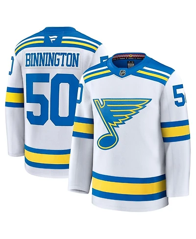 Fanatics Men's Binnington White St. Louis Blues Away Premium Player Jersey