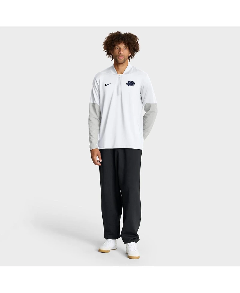 Nike Men's White Penn State Nittany Lions One Goal Performance Half-Zip Pullover Hoodie
