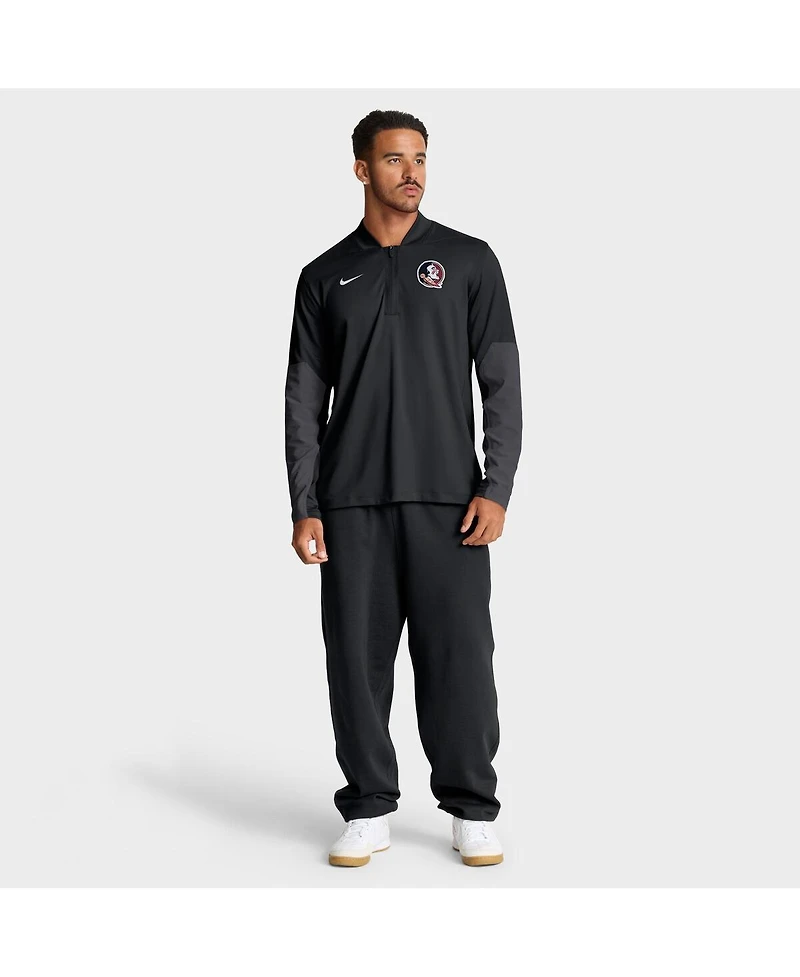 Nike Men's Black Florida State Seminoles One Goal Performance Half-Zip Pullover Hoodie