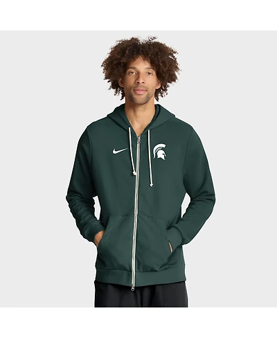Nike Men's Green Michigan State Spartans 2025 Sideline Standard Issue Dri-fit Full-Zip Hoodie