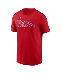 Nike Men's Jhoan Duran Red Philadelphia Phillies Fuse Name Number T-Shirt