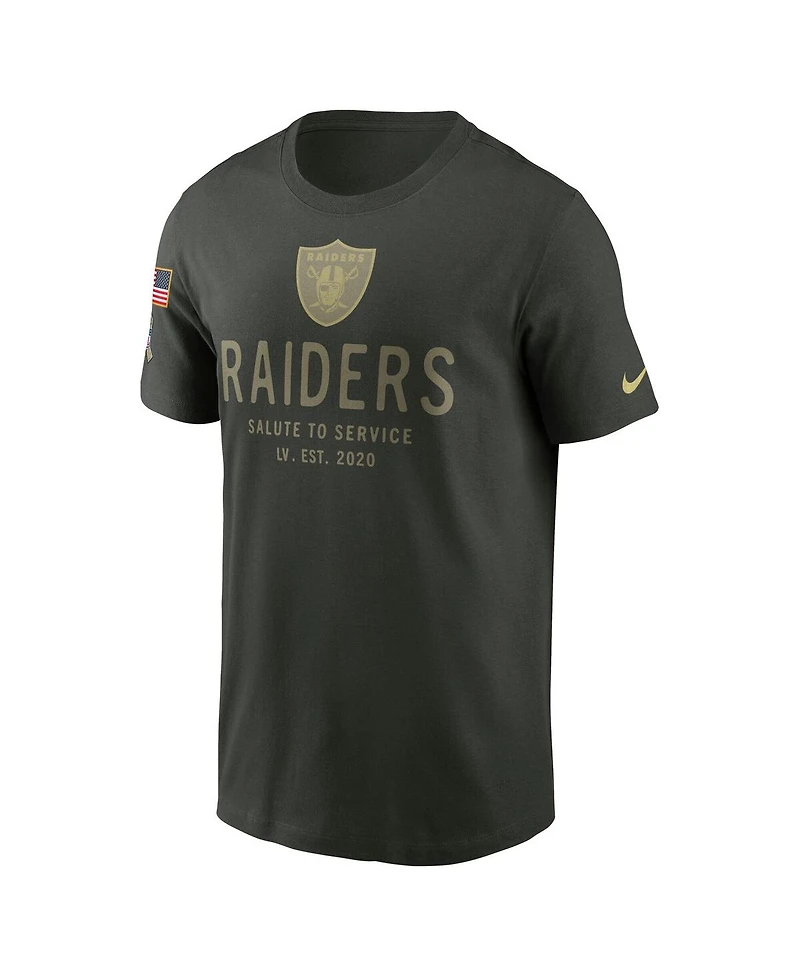 Nike Men's Forest Green Las Vegas Raiders 2025 Salute to Service Sideline Primary Edge Dri-fit T-Shirt