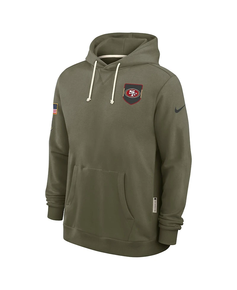 Nike Men's Olive San Francisco 49ers 2025 Salute to Service Sideline Standard Issue Dri-fit Hoodie