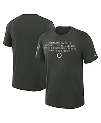 Nike Men's Dark Green Indianapolis Colts 2025 Salute to Service Sideline Slub Dri-fit T-Shirt