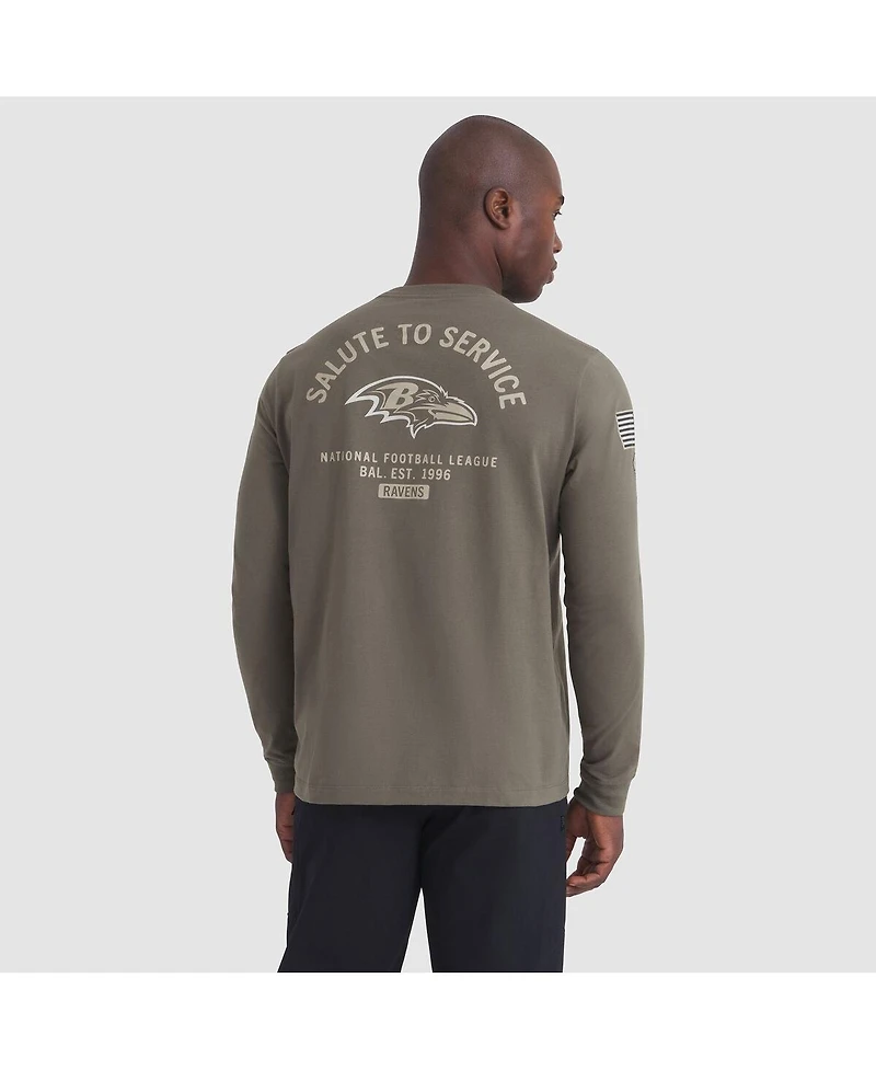 Nike Men's Olive Baltimore Ravens 2025 Salute to Service Long Sleeve T-Shirt
