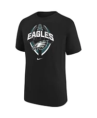 Nike Big Boys and Girls Black Philadelphia Eagles Icon Legend T-Shirt