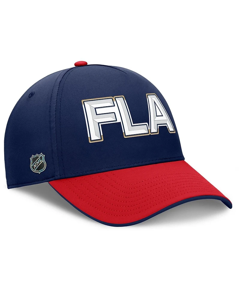 Fanatics Men's Navy/Red Florida Panthers Authentic Pro Rink Team Code Flex Hat