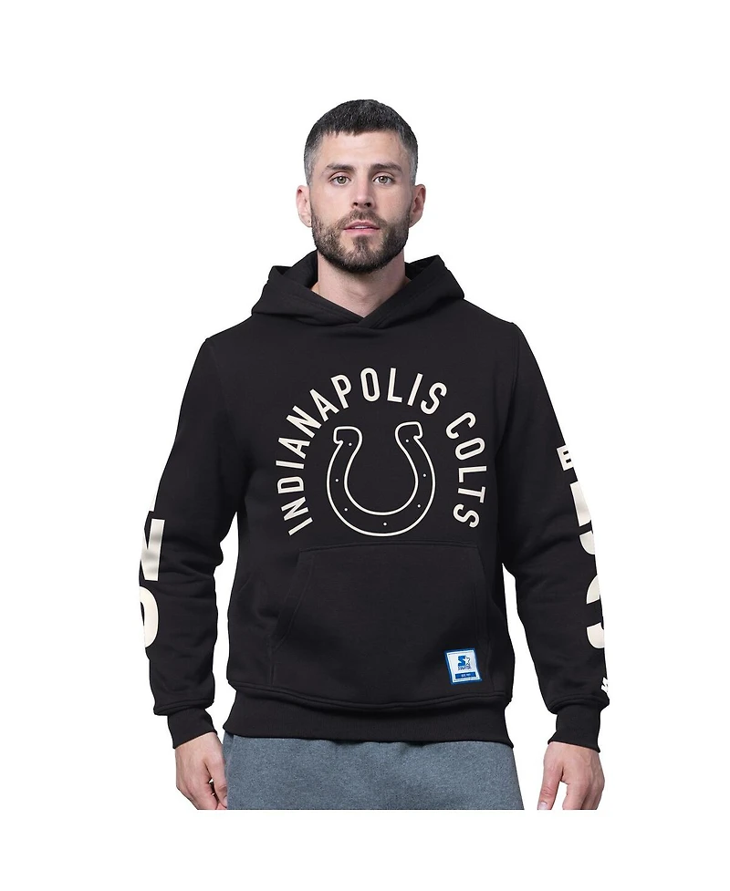 Starter Men's Black Indianapolis Colts Handoff Fleece Hoodie Sweatshirt