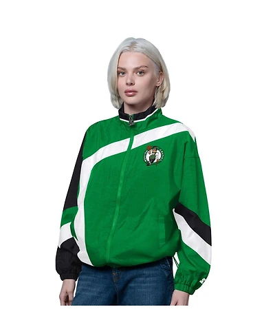 Starter Women's Kelly Green/Black Boston Celtics 1st Quarter Full-Zip Jacket