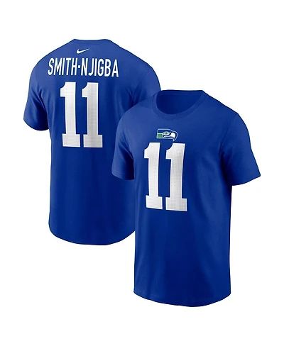Nike Men's Jaxon Smith-Njigba Royal Seattle Seahawks Player Name Number T-Shirt