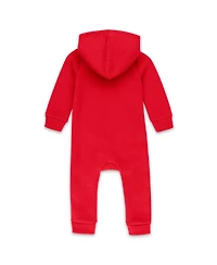 Wear by Erin Andrews Baby Boys and Girls Red Kansas City Chiefs Hooded Fleece Coverall