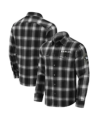 Darius Rucker Collection by Fanatics Men's Black Kentucky Wildcats Team Flannel Plaid Full-Snap Shirt