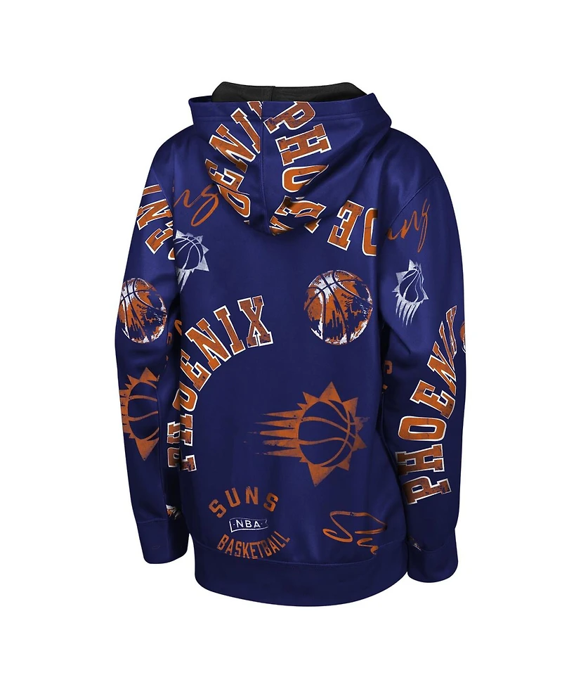 Outerstuff Big Boys and Girls Purple Phoenix Suns Moving Violation Hoodie