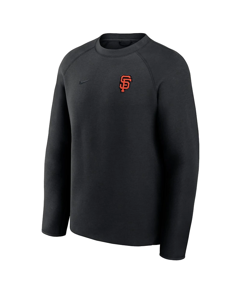 Nike Men's Black San Francisco Giants Tech Fleece Raglan Sweatshirt