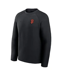 Nike Men's Black San Francisco Giants Tech Fleece Raglan Sweatshirt
