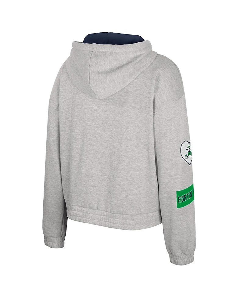 Colosseum Women's Gray Notre Dame Fighting Irish Alfie Full-Zip Hoodie Jacket