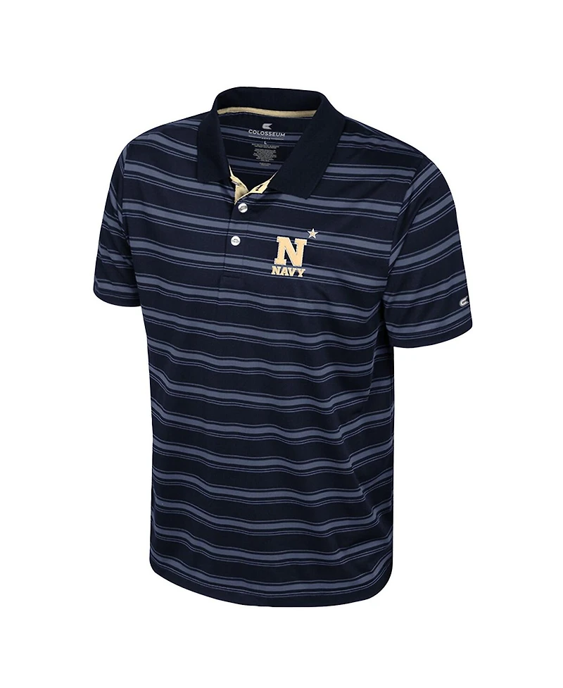 Colosseum Men's Navy Midshipmen Milk Steak Polo Shirt