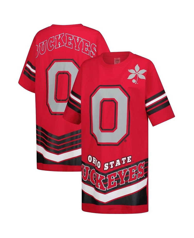 Gameday Couture Women's Scarlet Ohio State Buckeyes Perfect Score Mini T-Shirt Dress