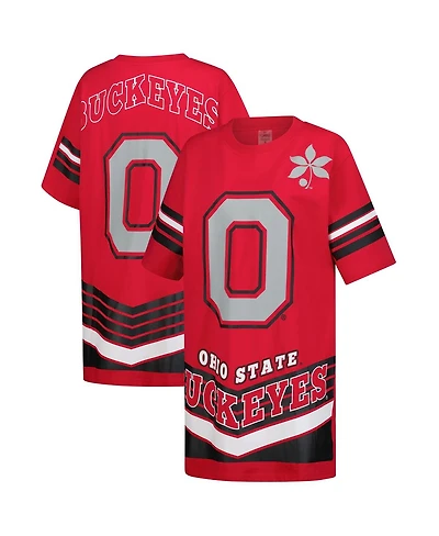 Gameday Couture Women's Scarlet Ohio State Buckeyes Perfect Score Mini T-Shirt Dress