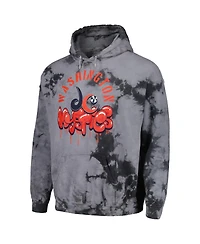 Stadium Essentials Men's and Women's Charcoal Washington Mystics Street Art Dark Crystal Tie-Dye Washed Pullover Hoodie