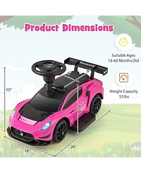Gymax Electric Kids Ride on Push Car Maserati Licensed Foot to Floor w/Horn