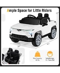 Gymax Ride on Car 12V Licensed Chevrolet Truck Kids' Electric Vehicles Gift for 3+