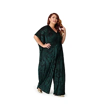 Unique Vintage Plus Size 1970s Sequin Caftan Jumpsuit