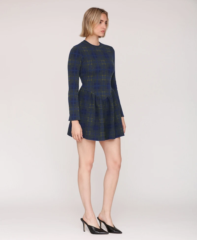 Avec Les Filles Women's Long Sleeves Skater Dress