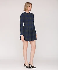Avec Les Filles Women's Long Sleeves Skater Dress