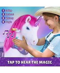 PonyCycle Model Y Pink/Purple Unicorn Rideable Toy for Age 4