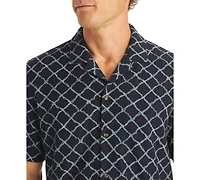 Nautica Men's Printed Short Sleeve Polo Shirt
