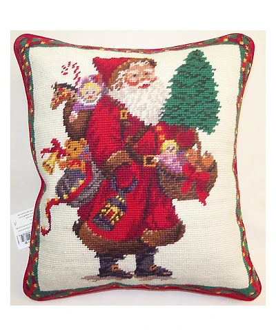 Toy Bag Needlepoint Pillow, 12" x 14"