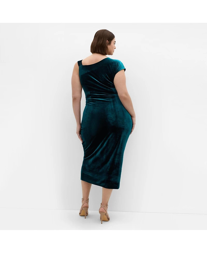 City Chic Women's Vivi Velour Midi Dress