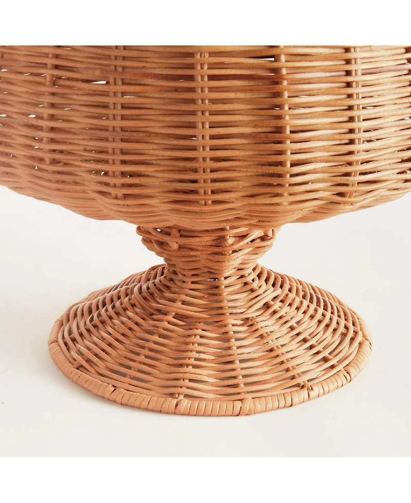 Chesapeake Rattan Footed Urn Wide - Natural