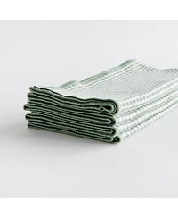 Napa Home & Garden 18" Vibrant Green Plaid Cotton Dinner Napkins Set of 4 for Dining & Table Decor