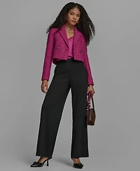 Bcbg Women's Novelty Long Sleeve Cropped Jacket