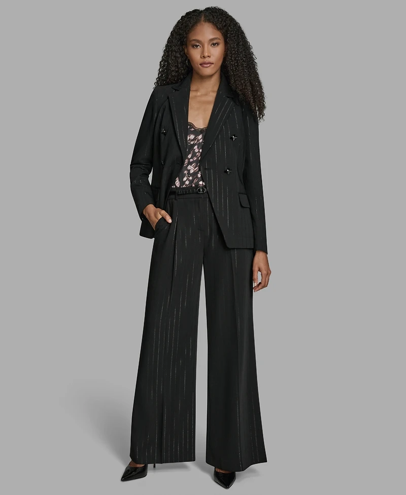 Bcbg Women's Pinstripe Double Breasted Jacket