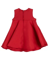 Rare Editions Baby Girls 2-Piece Mikado Dress and Diaper Cover Set