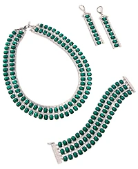 Lauren Ralph Lauren Cubic Zirconia and Epoxy Tennis Chandelier Earrings